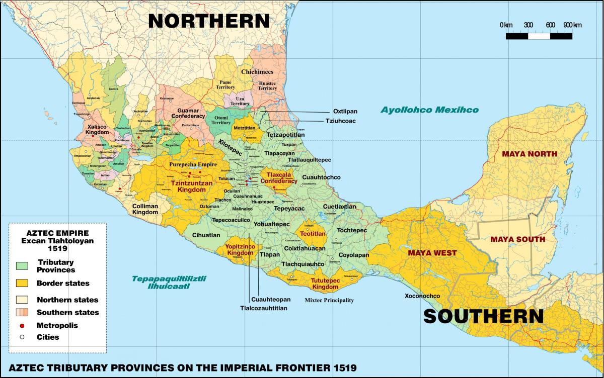 tenochtitlan Mexiko mapu