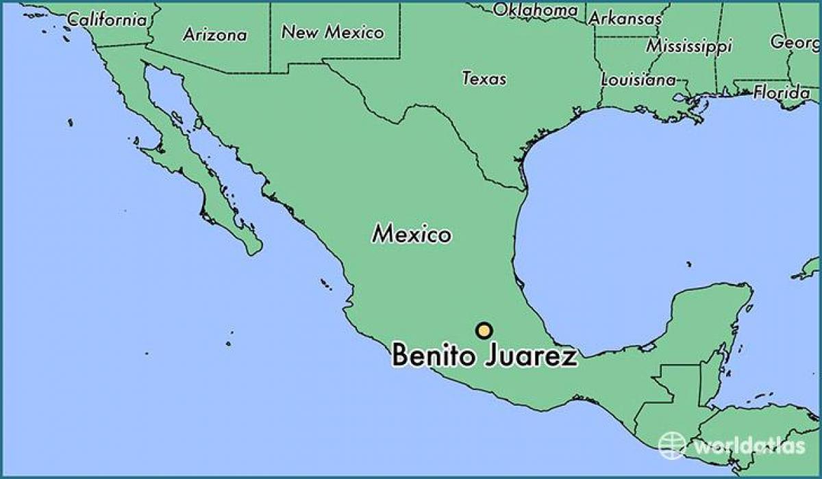 benito juarez, Mexiko mapu