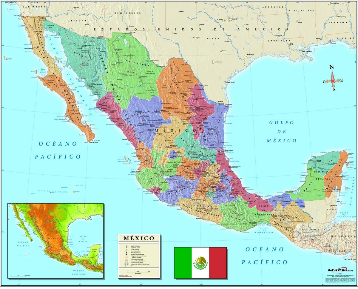 mapa Mexico City psč