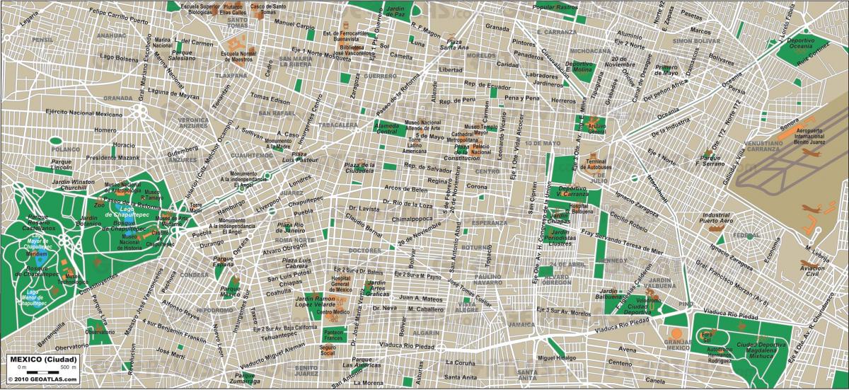Mexico City street mape