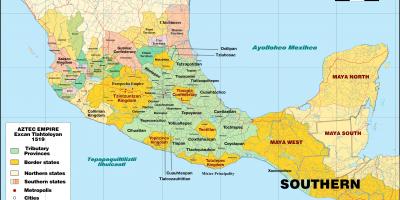 Tenochtitlan Mexiko mapu