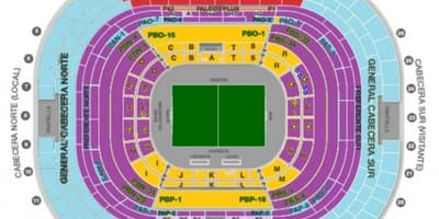 Estádio azteca sedenie mapu