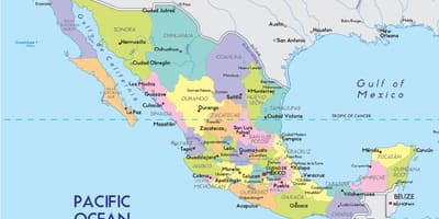 Mapa Mexico City štát