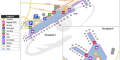 Mexico City terminál 1, mapu