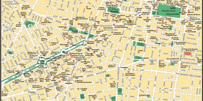 Mapa Mexico City body záujmu