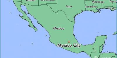 Mexico City v Mexiku mapu