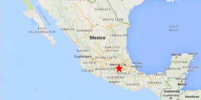 Hlavné mesto Mexika mapu