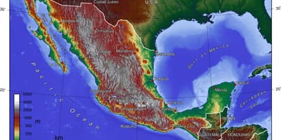 Mexico City topografických máp