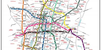 Mapa Mexico City tranzit