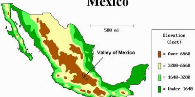 Mapu údolie Mexiko